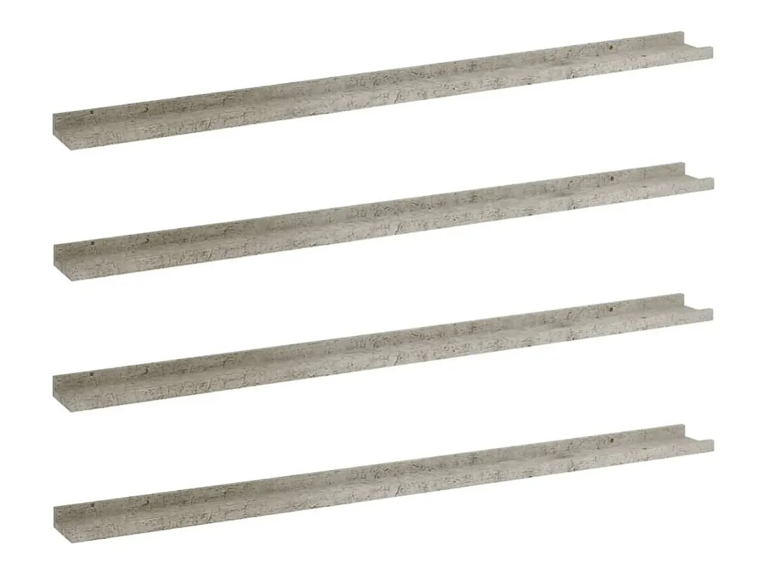 Prateleira| Prateleiras de parede 4 pcs 115x9x3 cm cimento PT418821 Cinzento