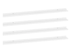 Prateleira* Prateleiras de parede 4 pcs 115x9x3 cm PT173786 Branco
