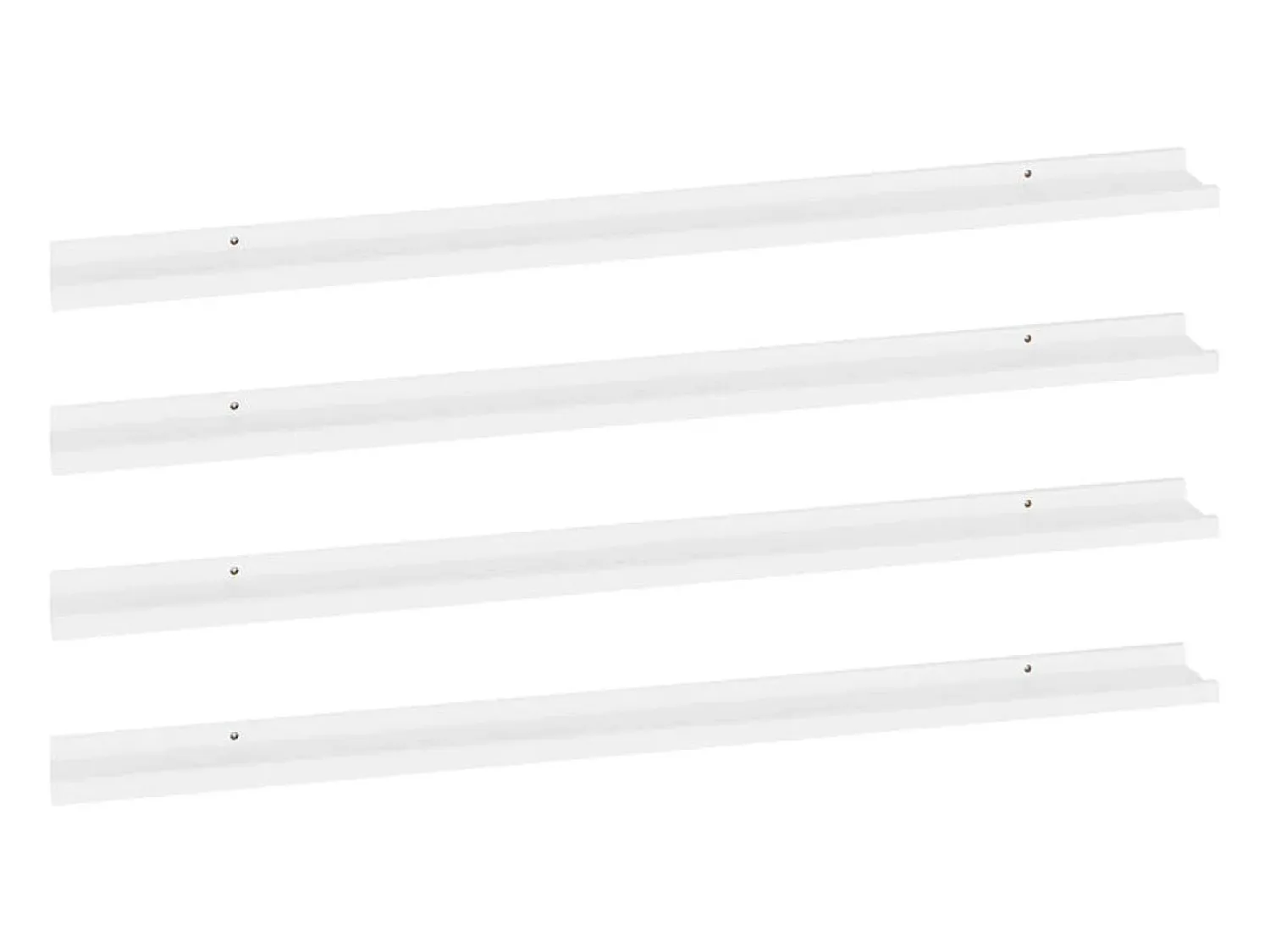 Prateleira* Prateleiras de parede 4 pcs 115x9x3 cm PT173786 Branco