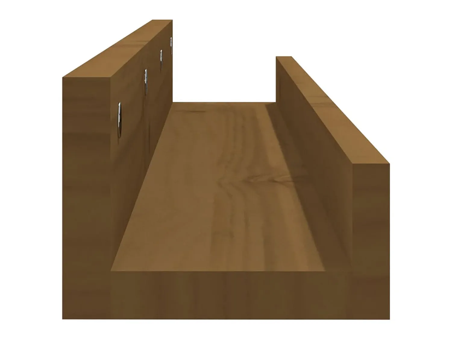Prateleira* Prateleiras de parede 2 pcs 80x12x9cm pinho maciço -mel PT908326 Castanho