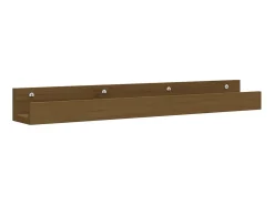 Prateleira* Prateleiras de parede 2 pcs 80x12x9cm pinho maciço -mel PT908326 Castanho