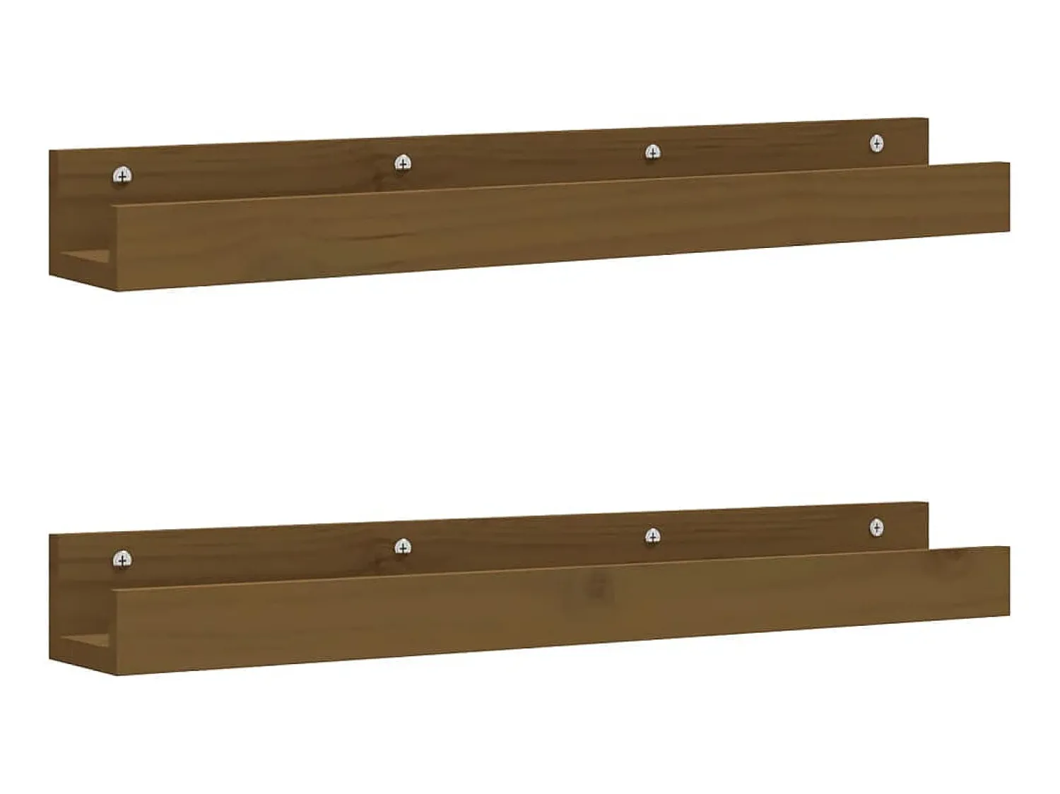 Prateleira* Prateleiras de parede 2 pcs 80x12x9cm pinho maciço -mel PT908326 Castanho