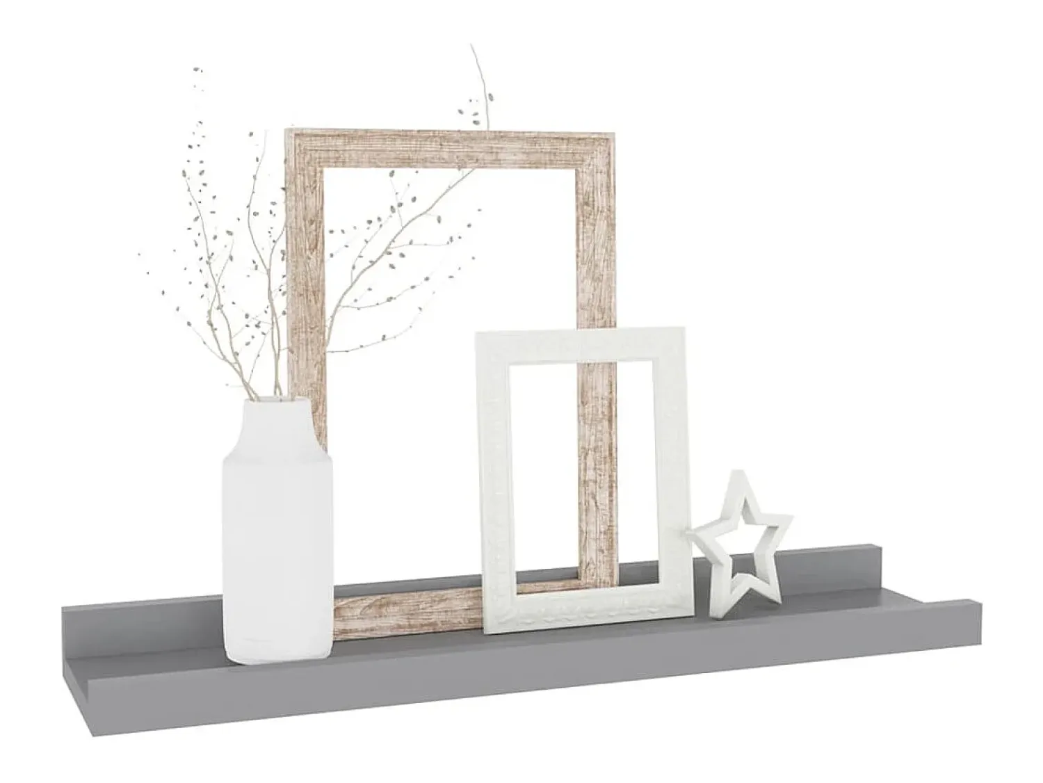 Clearance Prateleiras de parede 4 pcs 40x9x3 cm PT495088 Cinzento