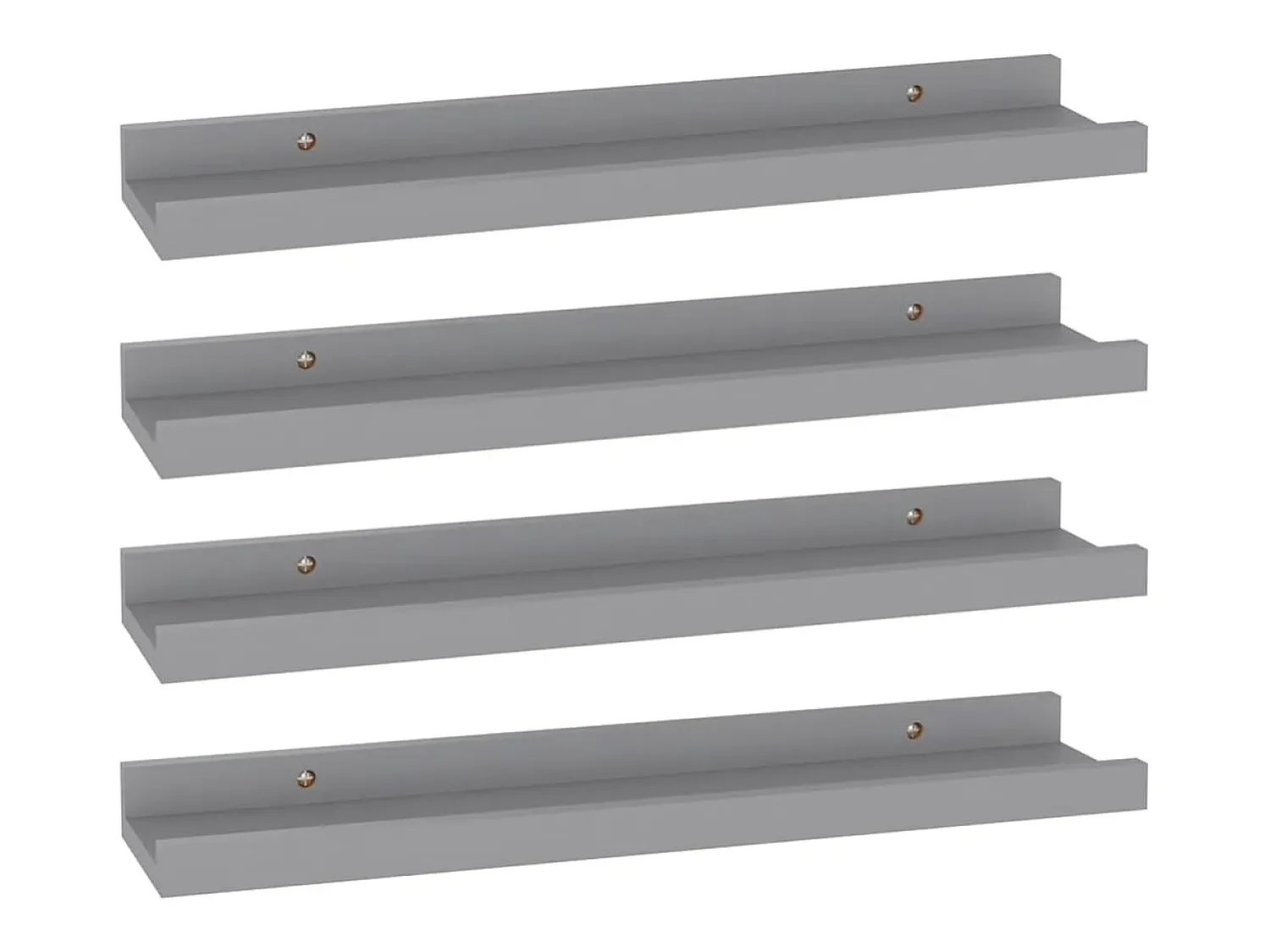 Clearance Prateleiras de parede 4 pcs 40x9x3 cm PT495088 Cinzento