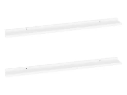 Prateleira* Prateleiras de parede 2 pcs 100x9x3 cm PT632275 Branco