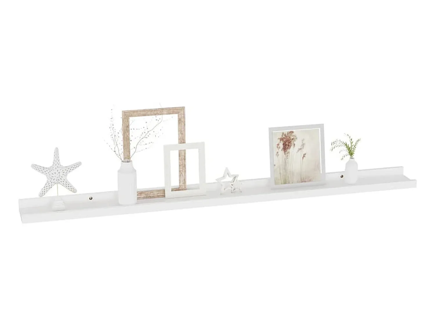 Prateleira* Prateleiras de parede 2 pcs 100x9x3 cm PT632275 Branco