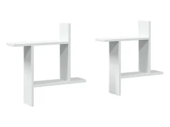 Online vidaxl Prateleiras de parede 2 pcs 50x12x50cm derivados madeira Branco