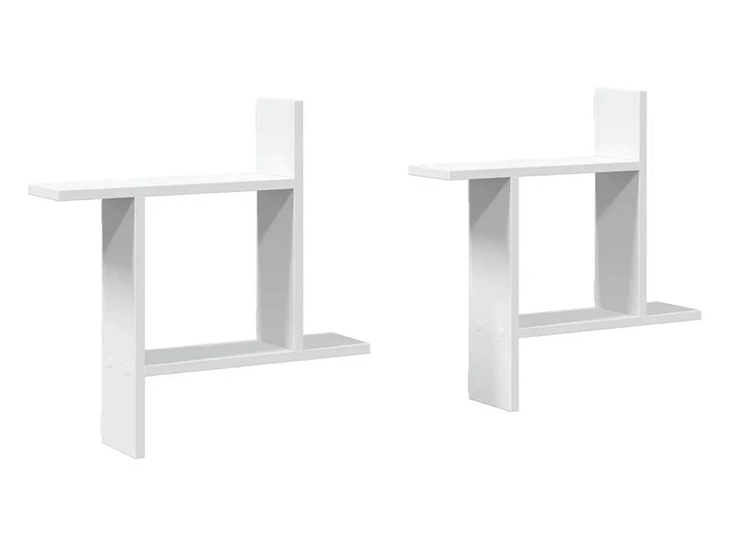 Online vidaxl Prateleiras de parede 2 pcs 50x12x50cm derivados madeira Branco