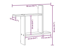 Online vidaxl Prateleiras de parede 2 pcs 50x12x50cm derivados madeira Branco