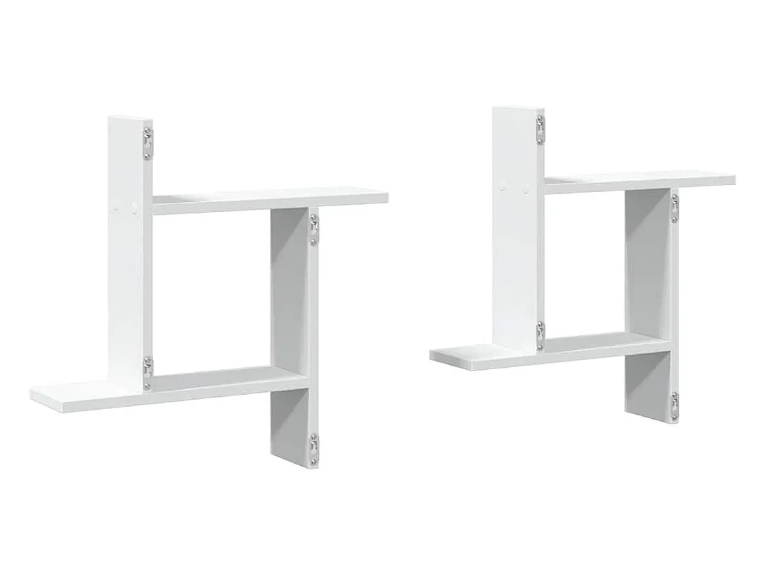 Online vidaxl Prateleiras de parede 2 pcs 50x12x50cm derivados madeira Branco