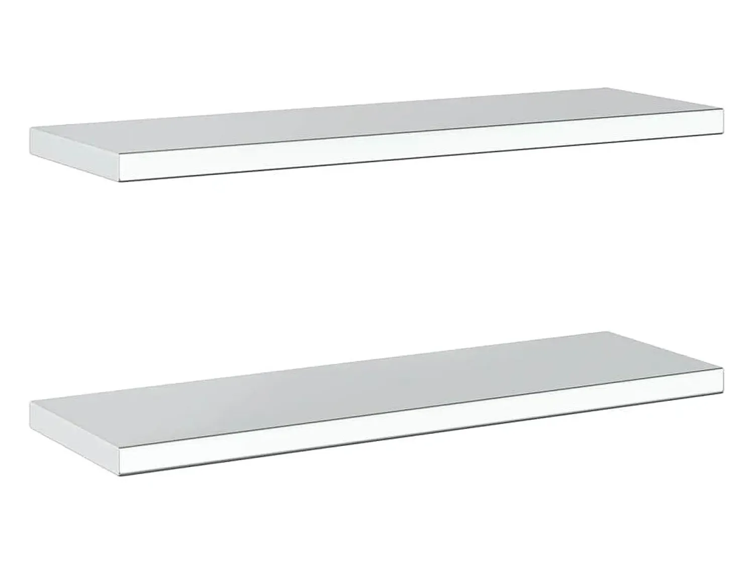 vidaxl Prateleiras de parede 2 pcs 75x23,5x3cm aço inoxidável^ Prateleira