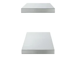 vidaxl Prateleiras de parede 2 pcs 75x23,5x3cm aço inoxidável^ Prateleira
