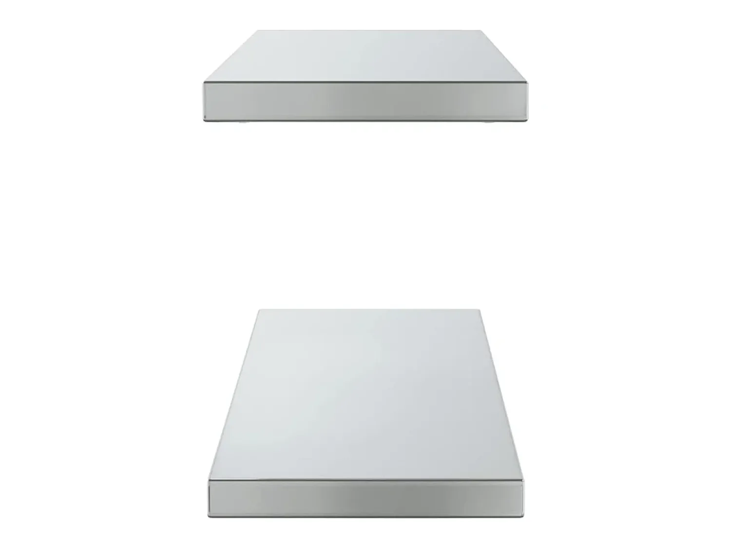 vidaxl Prateleiras de parede 2 pcs 75x23,5x3cm aço inoxidável^ Prateleira