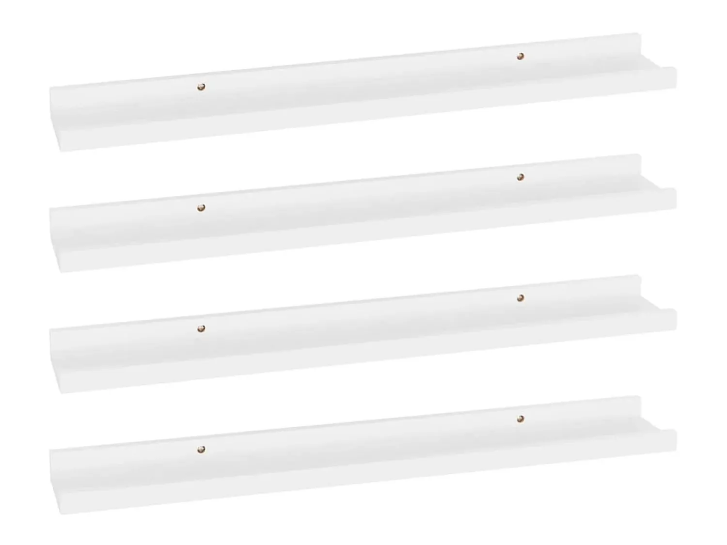 Prateleira| Prateleiras de parede 4 pcs 60x9x3 cm PT747344 Branco