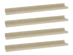 Prateleira|vidaxl Prateleiras de parede 4 pcs 60x9x3 cm carvalho sonoma Castanho