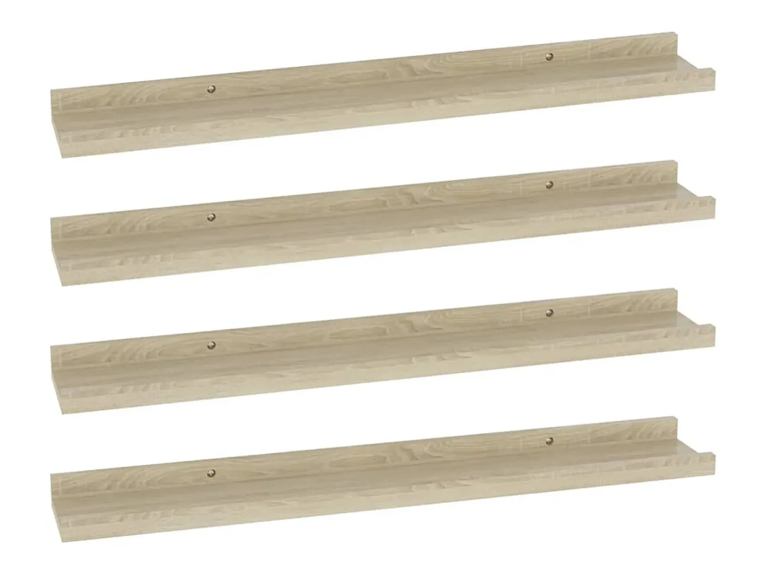 Prateleira|vidaxl Prateleiras de parede 4 pcs 60x9x3 cm carvalho sonoma Castanho