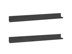 Prateleira| Prateleiras de parede 2 pcs 110x11x9 cm pinho maciço PT801011 Cinzento
