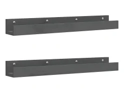 Sale Prateleiras de parede 2 pcs 80x12x9 cm pinho maciço PT836661 Cinzento