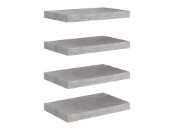 Online Prateleiras de parede 4 pcs 40x23x3,8 cm MDF -cimento PT557607 Cinzento