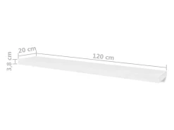 vidaxl Prateleiras de parede 4 pcs 120 cm^ Prateleira