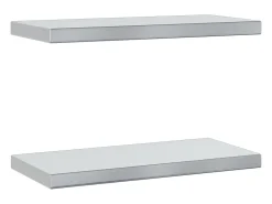 Prateleira| Prateleiras de parede 2 pcs 50x23,5x3cm aço inoxidável PT232737 Prateado