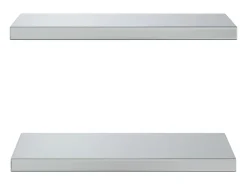 Prateleira| Prateleiras de parede 2 pcs 50x23,5x3cm aço inoxidável PT232737 Prateado