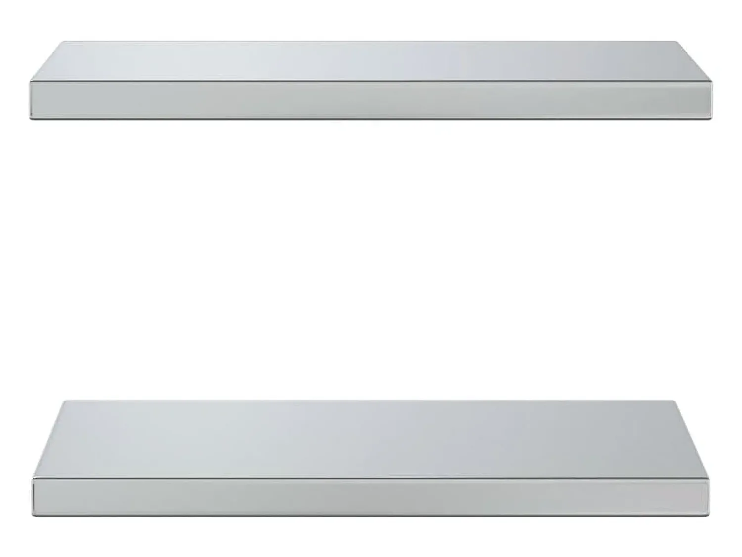 Prateleira| Prateleiras de parede 2 pcs 50x23,5x3cm aço inoxidável PT232737 Prateado