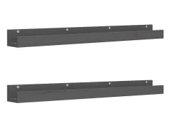 Prateleira* Prateleiras de parede 2 pcs 110x12x9 cm pinho maciço PT493088 Cinzento