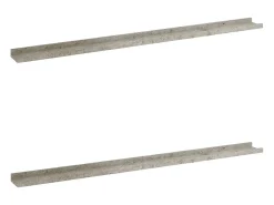 Prateleiras de parede 2 pcs 115x9x3 cm cimento PT642191^ Prateleira