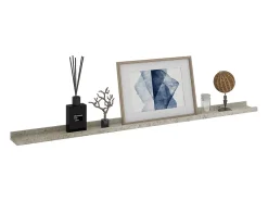 Prateleiras de parede 2 pcs 115x9x3 cm cimento PT642191^ Prateleira