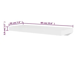 Best Prateleiras de parede 4 pcs 60 cm PT969227 Branco