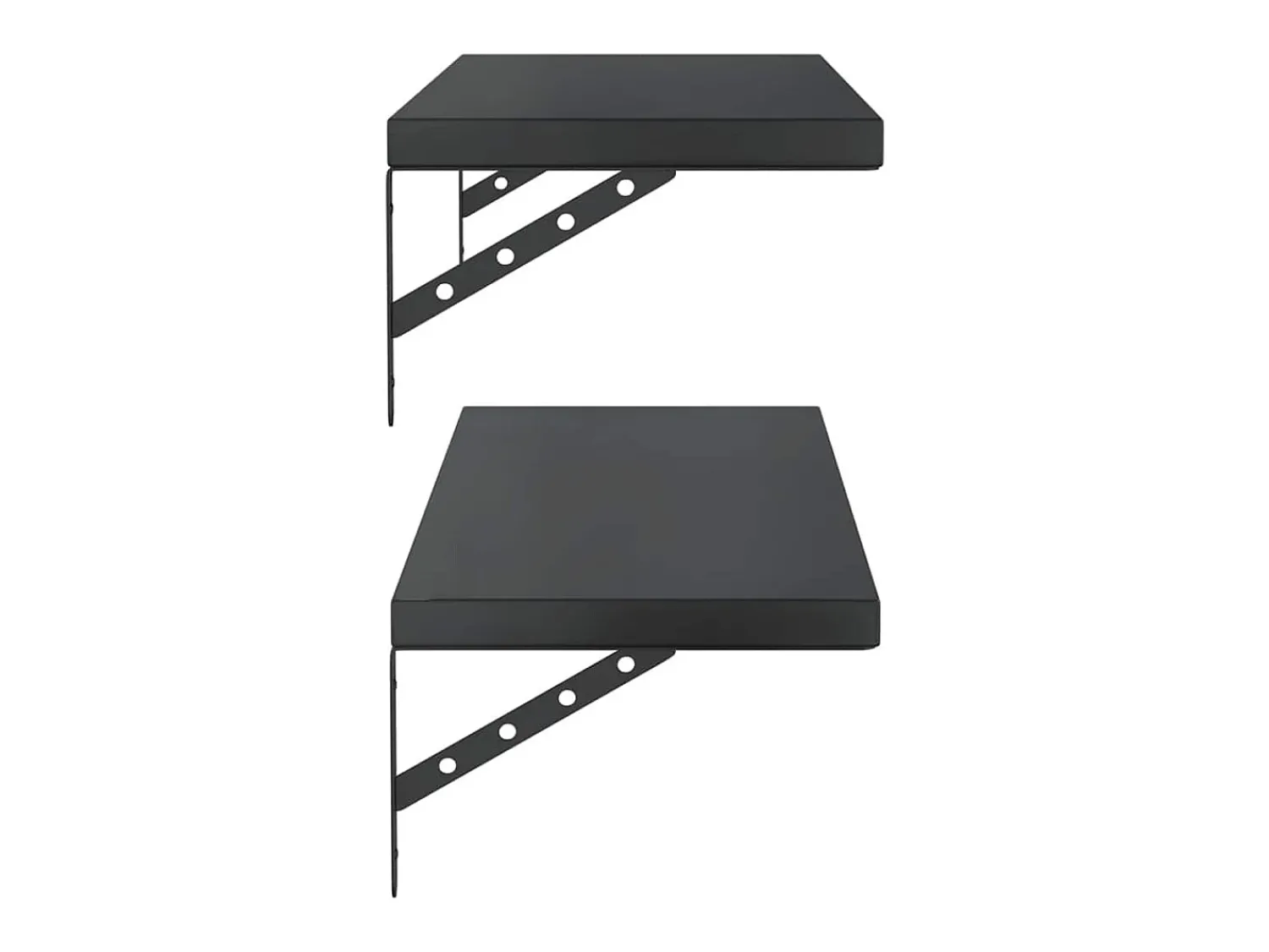 Prateleira*vidaxl Prateleiras de parede 2 pcs 100x30 cm aço inoxidável prateado Preto