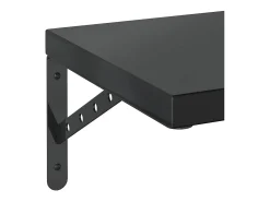 Prateleira*vidaxl Prateleiras de parede 2 pcs 100x30 cm aço inoxidável prateado Preto