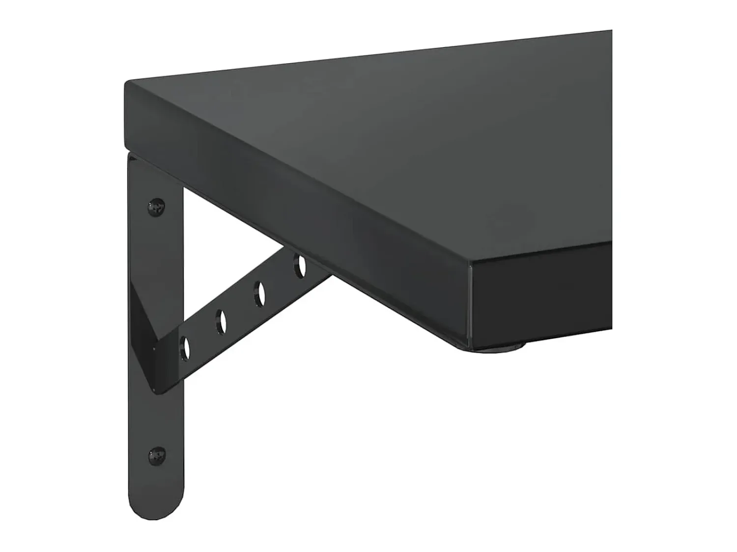 Prateleira*vidaxl Prateleiras de parede 2 pcs 100x30 cm aço inoxidável prateado Preto