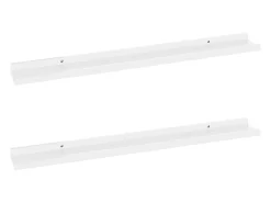 Prateleira| Prateleiras de parede 2 pcs 80x9x3 cm brilhante PT112035 Branco