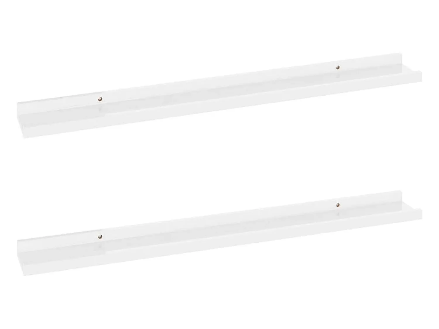 Prateleira| Prateleiras de parede 2 pcs 80x9x3 cm brilhante PT112035 Branco
