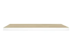 Prateleira* Prateleiras de parede 2 pcs 80x23,5x3,8cm MDF carvalho e branco PT645591 Castanho