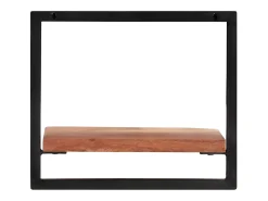 Discount Prateleiras de parede 2 pcs 40x24x35 cm acácia maciça e aço PT300176 Castanho