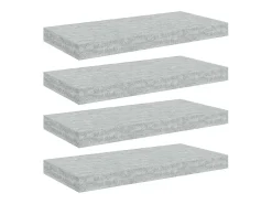 Prateleira*vidaxl Prateleiras de parede 4 pcs 50x23x3,8 cm MDF -cimento Cinzento