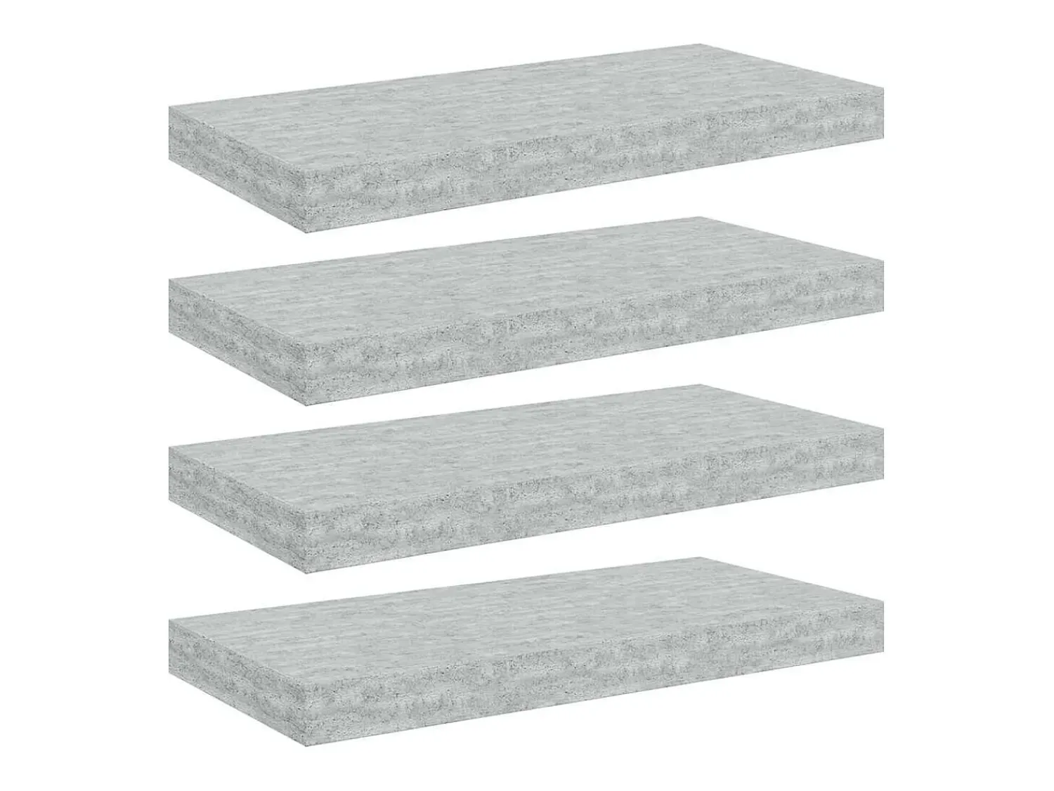 Prateleira*vidaxl Prateleiras de parede 4 pcs 50x23x3,8 cm MDF -cimento Cinzento