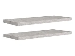 Prateleiras de parede 2 pcs 80x23,5x3,8cm MDF -cimento PT989276^ Prateleira