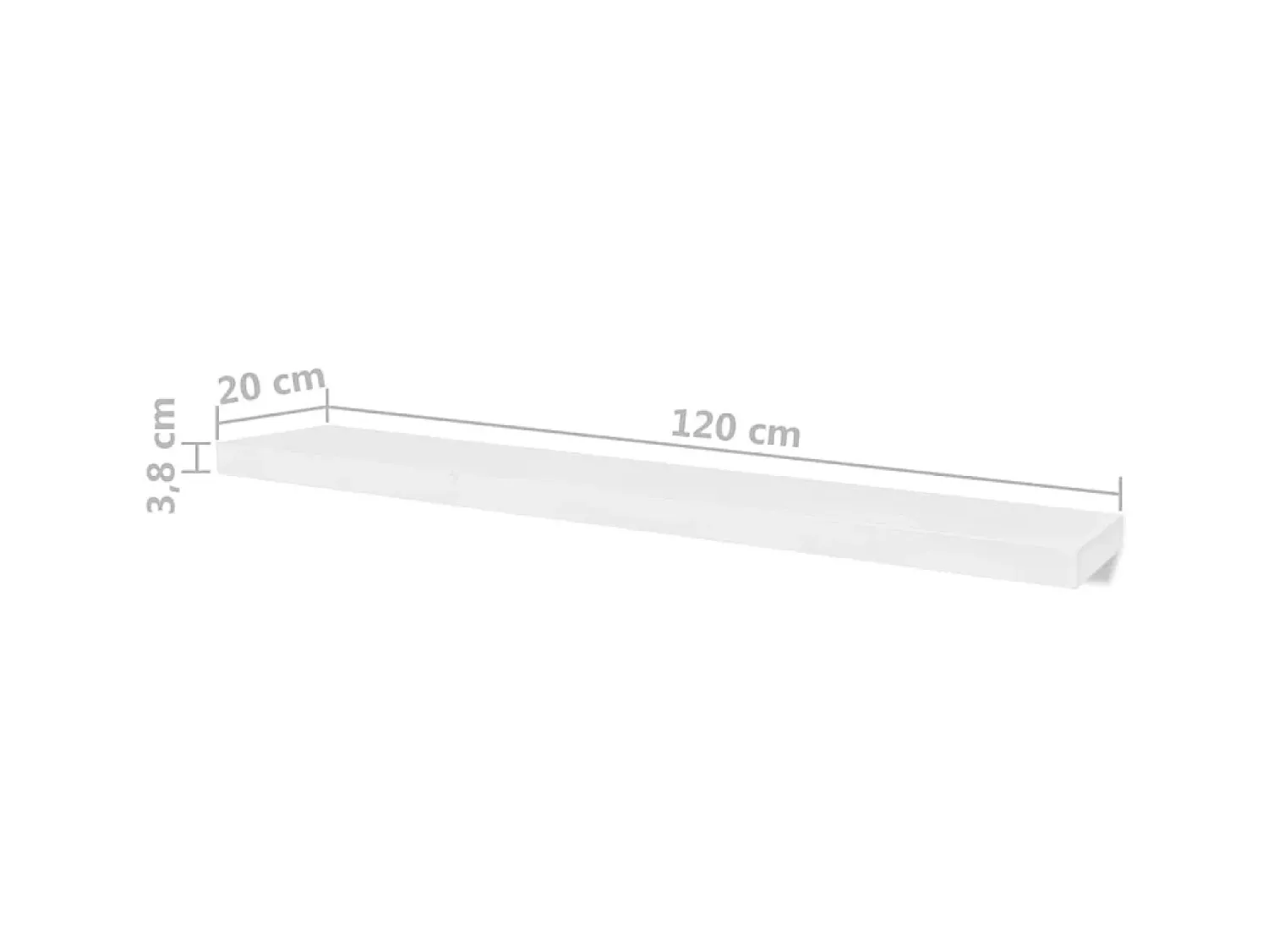 Best Prateleiras de parede 4 pcs 120 cm PT555051 Branco