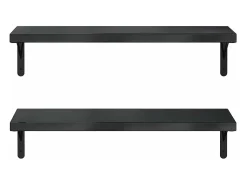 Sale vidaxl Prateleiras de parede 2 pcs 75x23,5 cm aço inoxidável prateado Preto