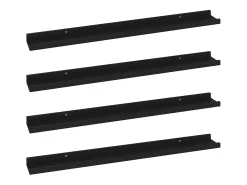 Prateleira| Prateleiras de parede 4 pcs 80x9x3 cm PT880708 Preto