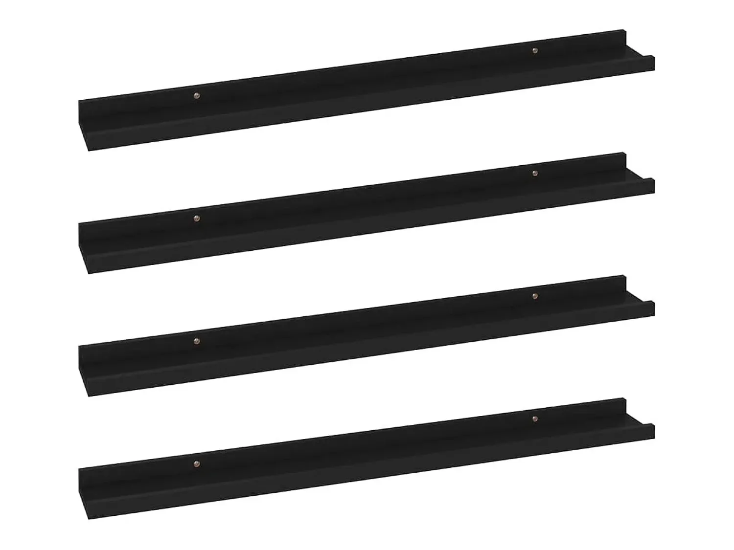 Prateleira| Prateleiras de parede 4 pcs 80x9x3 cm PT880708 Preto