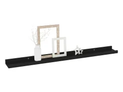 Prateleira| Prateleiras de parede 4 pcs 80x9x3 cm PT880708 Preto