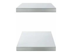 vidaxl Prateleiras de parede 2 pcs 100x30x3 cm aço inoxidável^ Prateleira