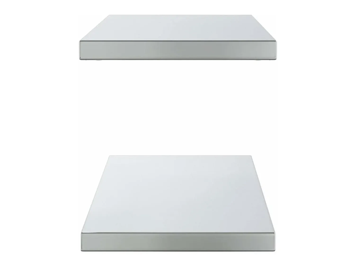 vidaxl Prateleiras de parede 2 pcs 100x30x3 cm aço inoxidável^ Prateleira