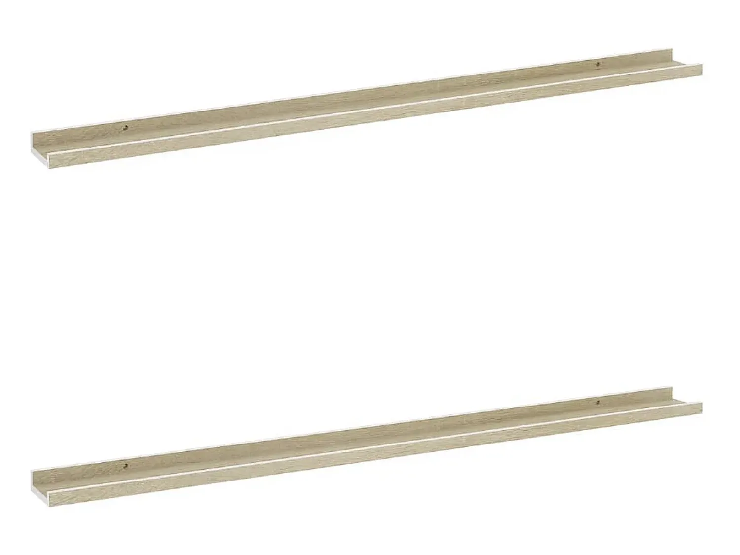 Prateleira| Prateleiras de parede 2 pcs 115x9x3 cm e carvalho sonoma PT262350 Branco