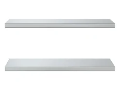 Prateleira| Prateleiras de parede 2 pcs 75x30x3 cm aço inoxidável PT441918 Prateado